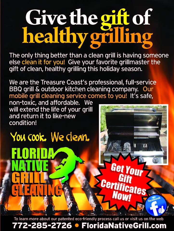 Indian River Magazine Holiday Ad | Florida Native Grill Cleaning